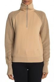 Contrast Sleeve Quarter Zip Sweatshirt by Helmut Lang at Nordstrom Rack