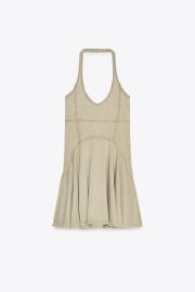 Contrast Stitch Mini Dress at Zara