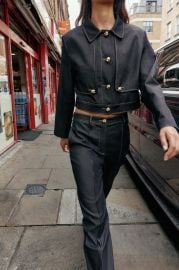 Contrast Stitching Short Jacket at Zara