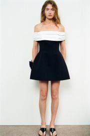 Contrast Strapless Dress at Zara