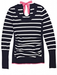 Contrast Tie Back Sweater at Delias