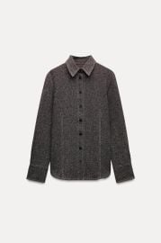 Contrast Topstitch Shirt Zw Collection at Zara