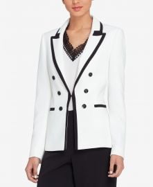 Contrast-Trim Blazer at Macys