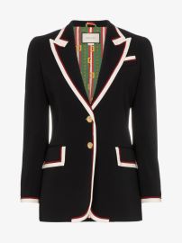 Contrast Trim Blazer Jacket at Browns