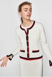 Contrast Trim Cardigan by Zara at Zara