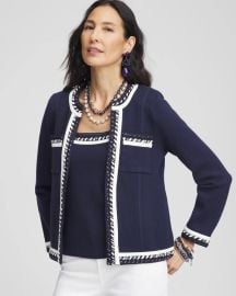 Contrast-Trim Lady Jacket Chicox27s at Chicos