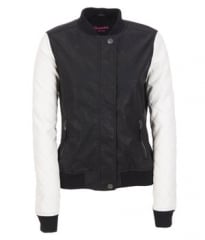 Contrast bomber jacket at Aeropostale