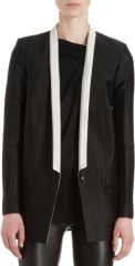 Contrast lapel jacket by Helmut Lang at Barneys