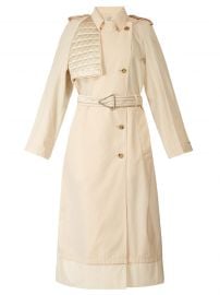 Contrast-panel belted trench coat at Matches