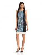 Contrast panel dress by DKNY at Amazon