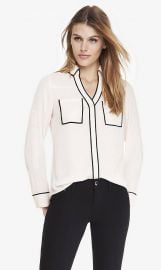 Contrast piping Shirt at Express