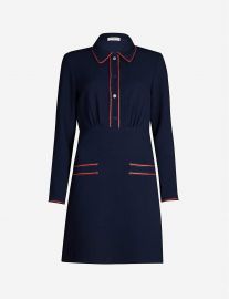 Contrast-piping crepe mini dress at Selfridges