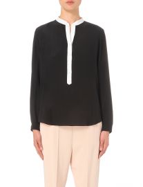 Contrast-placket silk shirt at Selfridges