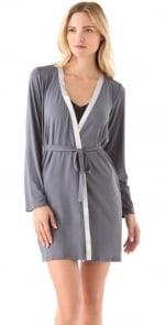 Contrast trim robe by Calvin Klein at Shopbop