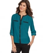 Contrast trim shirt by Elementz at Macys