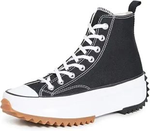 Converse Run Star Hike Hi Sneakers Black/White/Gum 10 US Women/8.5 US Men at Amazon