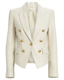 Cooke Leather Dickey Blazer by Veronica Beard at Intermix