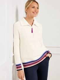 Coolmaxreg Half-Zip Sweater - Multi Stripe Talbots at Talbots