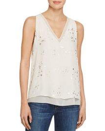 Cooper  amp  Ella Harper Star Print Layered V-Neck Top white at Bloomingdales