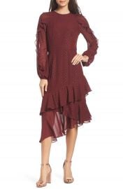 Cooper St Texture Dot  amp  Ruffle Chiffon Dress   Nordstrom at Nordstrom