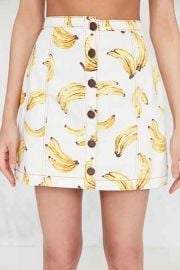 Cooperative Printed Twill Button-Front Mini Skirt at Urban Outfitters