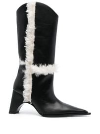 Coperni 85mm shearling-detail Leather Boots - Farfetch at Farfetch