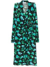Coperni C-logo Print Wrap Dress Black at Farfetch