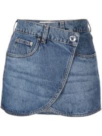 Coperni Wrap Denim Miniskirt Blue at Farfetch