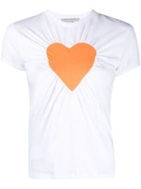 Coperni heart-motif ruched-detailing T-Shirt  - Farfetch at Farfetch