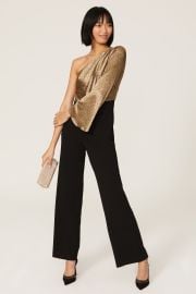 Copper One Shoulder Jumpsuit by Lauren Ralph Lauren for 59 Rent the Runway at Rent the Runway