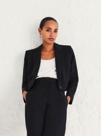 WornOnTV: Victoria’s black lace top and cropped blazer on The Young and ...