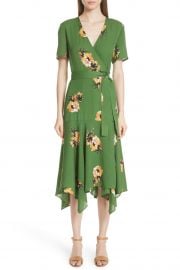 Cora Floral Print Silk Wrap Dress at Nordstrom Rack