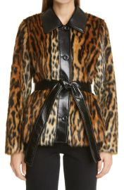 Cora Ocelot Print Faux Fur Jacket at Nordstrom