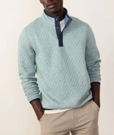 Corbet Quilted Reversible Pullover Marine Layer at Marine Layer