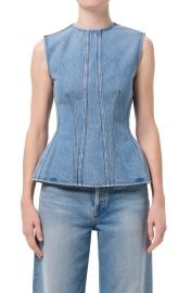 Corbin Denim Peplum Top at Nordstrom
