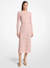 Corded Floral Lace Sheath Dress in QUARTZ Michael Kors US at Michael Kors