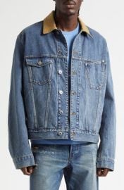 Corduroy Collar Denim Trucker Jacket at Nordstrom
