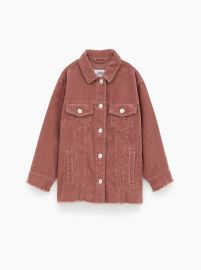 Corduroy Jacket with Frayed Trim by Zara at Zara