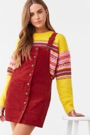 Corduroy Overall Mini Dress at Forever 21