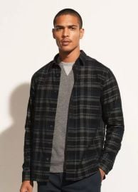 Corduroy Plaid Long Sleeve in Products Men at Vince