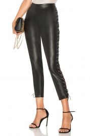 Cori Lace up Faux Leather Pant at Revolve