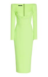 Corin Draped Stretch Crepe Midi Dress By Alex Perry at Moda Operandi