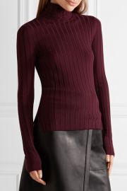 Corina ribbed merino wool-blend turtleneck sweater by Acne Studios at Net A Porter