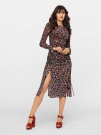 Corinne Mesh Midi Dress by Diane von Furstenberg at DvF