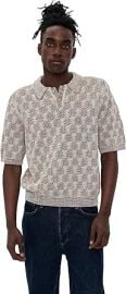Corridor Men's Cable Lace Sweater Polo at Amazon
