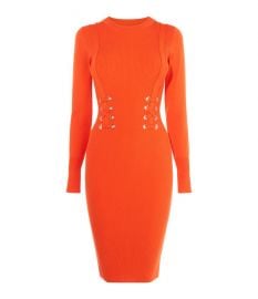 Corset Effect Knit Dress at Karen Millen