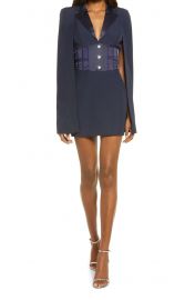 Corset Satin Crepe Blazer Dress at Nordstrom