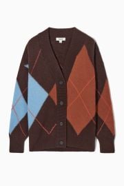 Cos Argyle Wool Cardigan at Cos