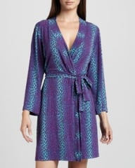 Cosabella Anouck Leopard-Print Robe Plum at Neiman Marcus