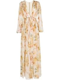 Costarellos Floral print pleated maxi dress at Farfetch